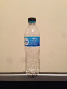 A tampa da minha garrafa de água.